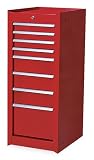 SK 86077 15-Inch Wide by 18-3/4-Inch Deep by 37-1/16-Inch High 8 Drawer Red Side Cabinet