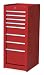 SK 86077 15-Inch Wide by 18-3/4-Inch Deep by 37-1/16-Inch High 8 Drawer Red Side Cabinet