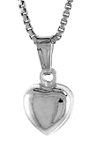 Sterling Silver Tiny Hollow Heart Charm