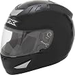 AFX Solid Adult FX-95 Street Bike Racing Motorcycle Helmet w/ Free B&F Heart Sticker Bundle - Black