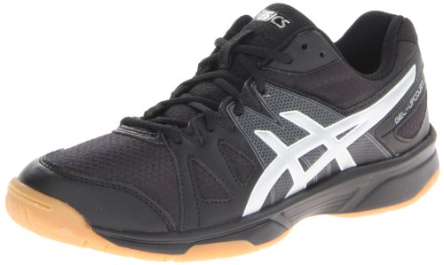 ASICS Women's Gel Upcourt Volleyball Shoe,Black/Silver,7.5 M US