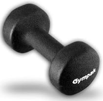 Pair of CSI 15 lb Dumbbells, Black Neoprene Coated Iron Dumbbells