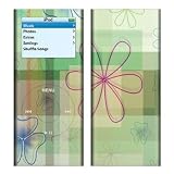 Plaid Flower Design Decal Skin Sticker for Apple iPod nano 2G (2nd Generation) 2GB/ 4GB/ 8GB Player