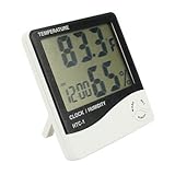 LCD Display Temperature and Humidity Meter with Alarm Clock Hygrometer