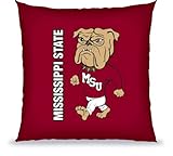Mississippi State University Bulldogs NCAA 12 x 12 in Souvenir Pillow