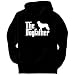 THE DOGFATHER Newfoundland Dogs Mens Hoodie (Black, Sizes X-Small - XXX-Large)