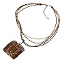 Multistrand Ooty Necklace with Metallic Pendant