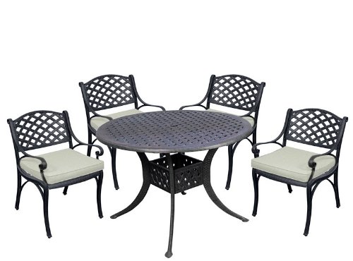5-Piece Aluminum Dining Set - ker Edison OM5SBL product image