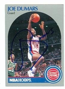 Joe Dumars Autographed/Hand Signed Basketball Card (Detroit Pistons) 1990 NBA Hoops #103