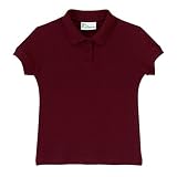 Girls' Uniform Cap-Sleeve Polo - Burgundy