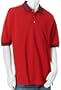 Mark VII Men's Short Sleeve Placket Golf Shirt with Birdseye Stripe Collar, cardinal red, small