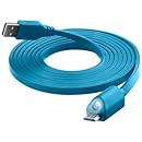 Naztech 12425 Naztech LED Micro USB Charge &amp; Sync Cable with Capacitive Touch Control - Data Cable - Retail Packaging - Blue