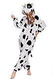 Newcosplay Polar Fleece Onesies Pajamas (XL, cow)