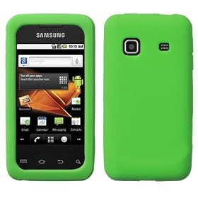 Solid Dark Green Silicone Skin Gel Cover Case For Samsung Galaxy Prevail M820 by 
