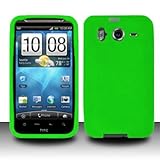 NEON GREEN Soft Silicone Skin Cover Case for HTC Inspire 4G/Desire HD [In T ....