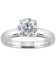 1.00 Ct Round H/I SI1/SI2 Diamond 14K White Gold Solitaire Ring