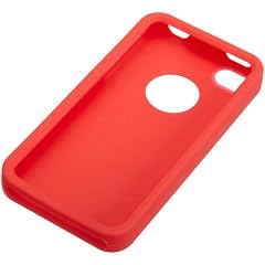 AmazonBasics Silikon-Etui f�r Apple iPhone 4/4S Rot