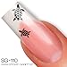 Nailart NAIL TATTOO STICKER - turtle / tortoise - black