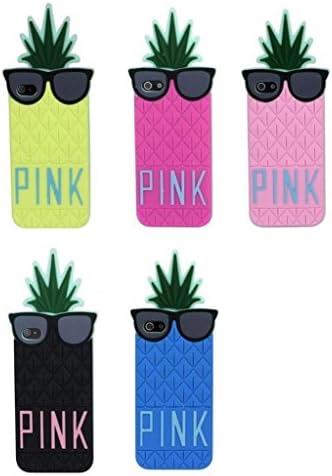 P-G-F 3D Fruit pineapple Design Soft Silicone case for iphone 6 Plus 5.5inch - Pink