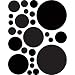Instant Murals 25 Polka Dot Wall Transfer Stickers - Black