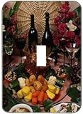 Light Switchplate Cover - Single Toggle - Metal-Designer Switch Plate: Kitchen/Fruits/Food - (SCSFO-012)