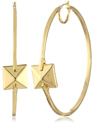 Vince Camuto Gold Pyramid Hoop Earrings