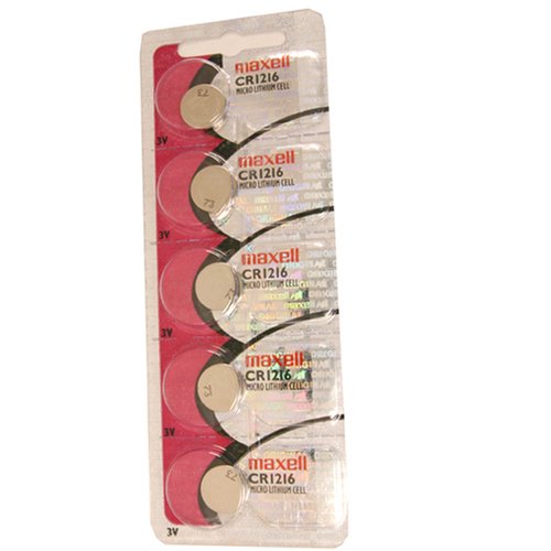 Maxell Lithium Battery CR1216 Pack of 5 Batteries
