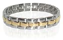 New Stainless Steel 2 Tone Mens Magnetic Bracelet 8.5"