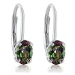 Sterling Silver Mystic Fire Topaz Leverback Earrings (1ct tw)