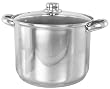 Buckingham Deep Induction Stock Pot with Glass Lid 28 cm, 13.5 L