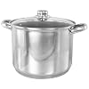 Buckingham Deep Induction Stock Pot with Glass Lid 30 cm, 16 L