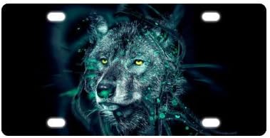 12" X 6" Fashion Wolf License Plate with License Plate for Car made from Aluminum