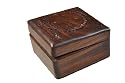 Christmas Gift For Women A Beautiful Handmade Wooden Treasure or Jewelry Box with Intricate Carvings & Brass Inlay With Smooth Finish
