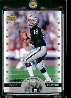 2005 Upper Deck Legends Jim Plunkett Oakland Raiders Football Card #35 - Mint Condition - In Protective Display Case !!