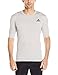 adidas Performance Men's Team Issue Base Compression Short Sleeve Tee, Light Solid Grey/Colored , Large
