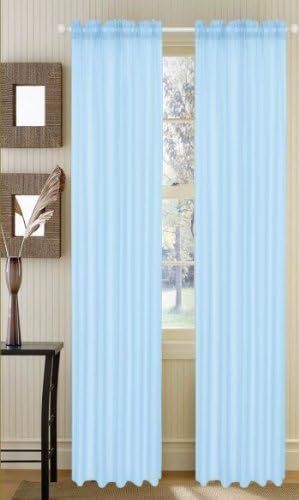 Asbury Elegant Voile Sheer Panel - 55"x84" (Baby Blue) by Asbury