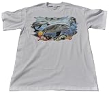 Solar Dolphin White 100% cotton short sleeve crew neck T shirt