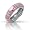 Bling Jewelry Pink Enamel CZ Stackable Silver Heart Ring - Size 5