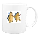 Mug with body, individuals, individual, couple, humans, person, human, persons, romance, people, animal, porcupine, love