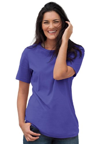 Woman Within Women's Plus Size Crewneck Cotton Knit Top