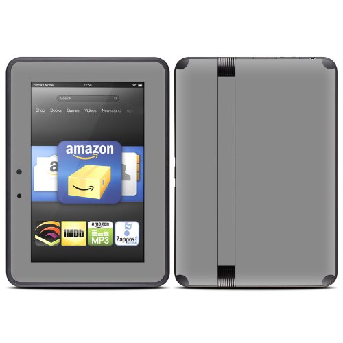Solid State Grey Design Protective Decal Skin Sticker Matte Satin Coating for Amazon Kindle Fire HD 7 inch rel
