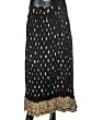 Gift for Her -Black Gypsy India Boho Bellydance Cotton Crinkle Skirt 36 Inch Length Free Shipping