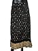 Gift for Her -Black Gypsy India Boho Bellydance Cotton Crinkle Skirt 36"