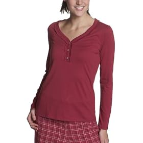 Nautica Women's Long-Sleeve Henley Knit Tee