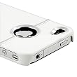 ZAFOORAH� White DESIGNER CHROME RING Series Hard Case Cover For Apple iPhone 4 4S S 4G including Free Screen Protector and Cloth