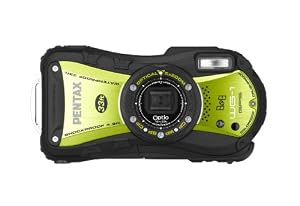 Pentax Optio Wg-1 Gps Digital Camera - Green (14mp, 10m Water Proof, 1.5m Shock Proof,  5 X Wide Angle Optical Zoom And Gps Function) 2.7 Inch Lcd