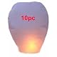 10pc White Sky Lanterns