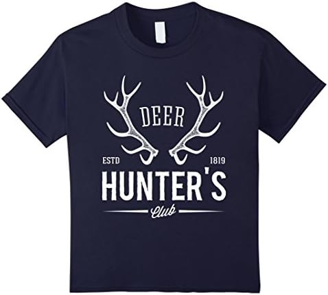 Kids Deer Hunter's Club T shirt 10 Navy