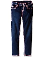 Apparel: True Religion Big Girls Casey Skinny Super T Jean, Lightning Blue, 16 - True Religion Children's Apparel