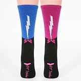 Betsey Johnson Socks Lightning Bolt Cotton Crew